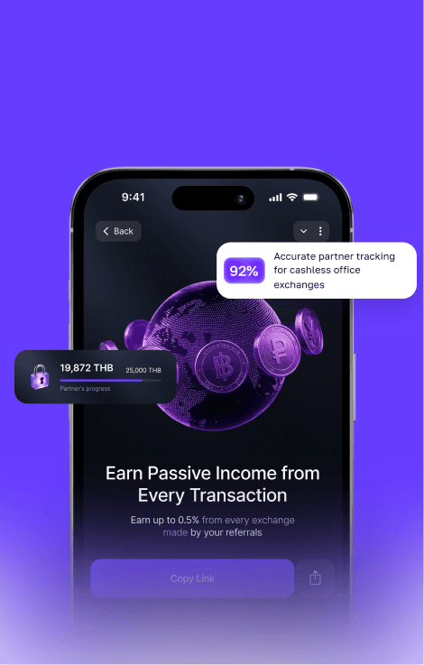 ExFM affiliate tracking technology mockup