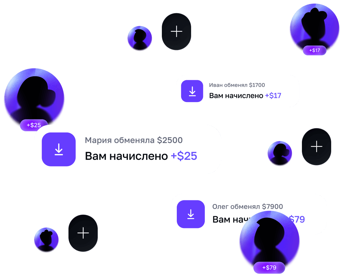 Иллюстрация вознаграждений партнёрской программы ExFM